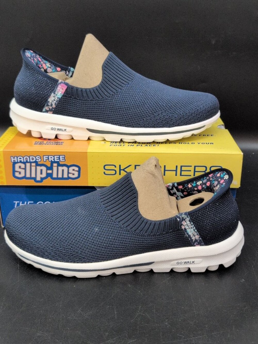 Skechers Slip Ins Go Walk Travel Krystina Sneakers Women's Shoes 11 Navy 124772W